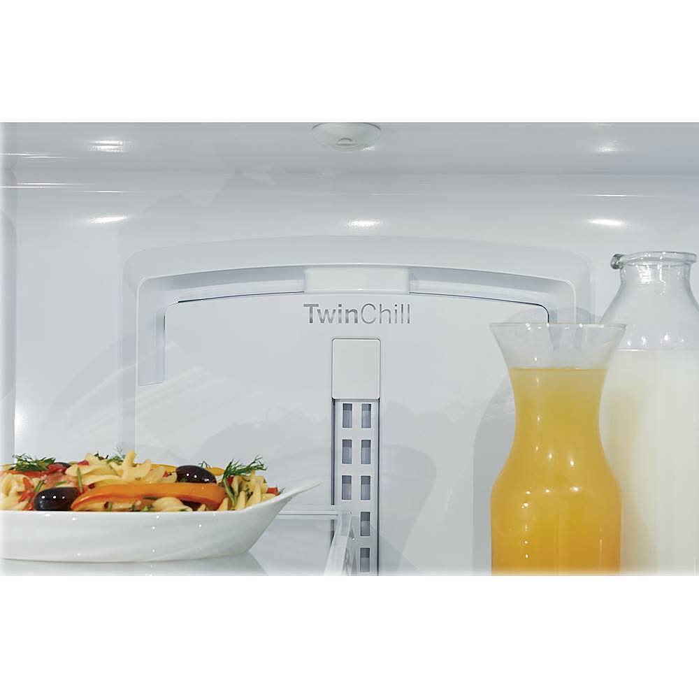 Alt View 15. Café - 22.2 Cu. Ft. French Door Counter-Depth Refrigerator, Customizable - Matte White.