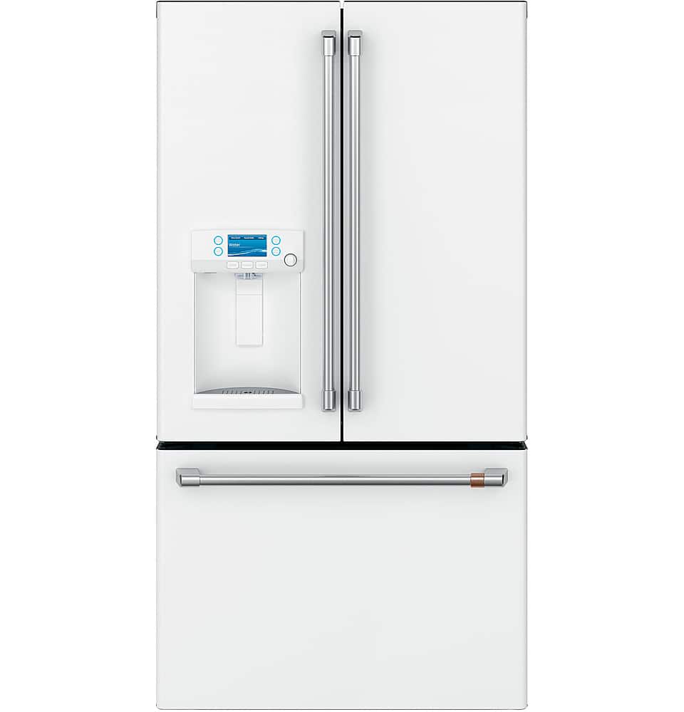 Alt View 40. Café - 22.2 Cu. Ft. French Door Counter-Depth Refrigerator, Customizable - Matte White.