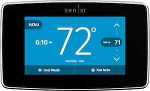 Emerson - Sensi Smart Programmable Touch-Screen Wi-Fi Thermostat - Black - Front_Zoom