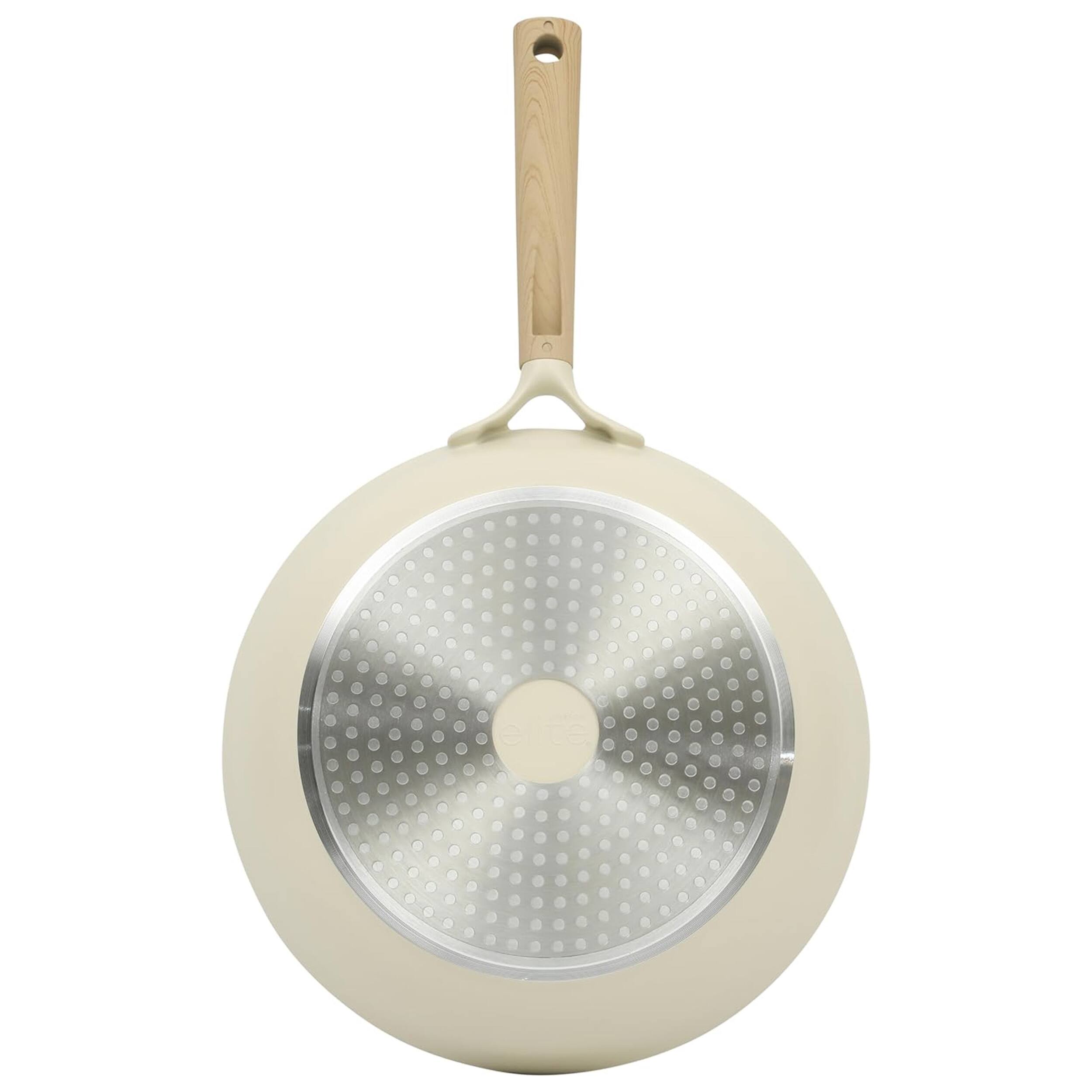 Alt View 1. Gibson - Gibson Elite Folkstone 12 Inch Ceramic Nonstick Cast Aluminum Frypan in Beige - Beige.