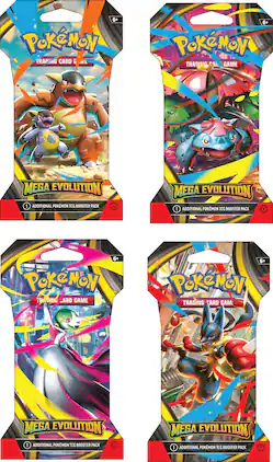 Pokémon - Trading Card Game: Mega Evolution Sleeved Booster - Styles May Vary