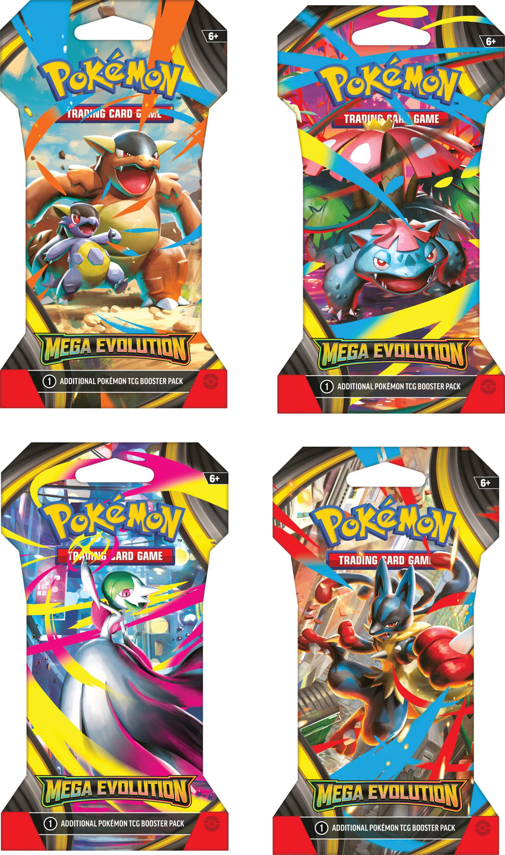 6+ Pokémon TRADING CARD GAME
MEGA EVOLUTION 1 ADDITIONAL POKÉMON TCG BOOSTER PACK
MEGA EVOLUTION 1 ADDITIONAL POKÉMON TCG BOOSTER PACK
6+ Pokémon TRADING CARD GAME
MEGA EVOLUTION 1 ADDITIONAL POKÉMON TCG BOOSTER PACK
MEGA EVOLUTION 1 ADDITIONAL POKÉMON TCG BOOSTER PACK