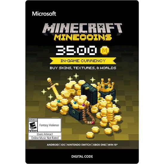 Front. Minecraft - Minecoins 3500-Coin In-Game Currency Card.