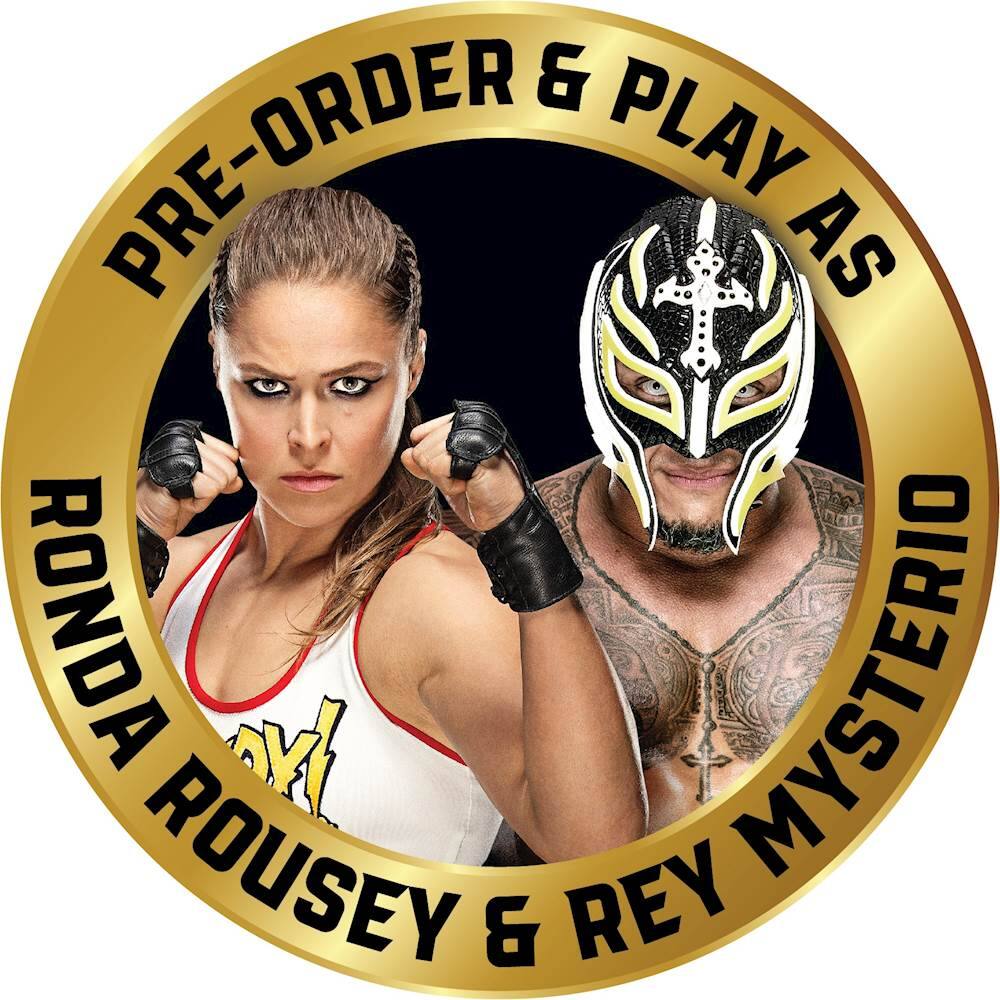 Front. 2K - WWE 2K19 - Rey Mysterio and "Rowdy" Ronda Rousey - Pre-Order Bonus.