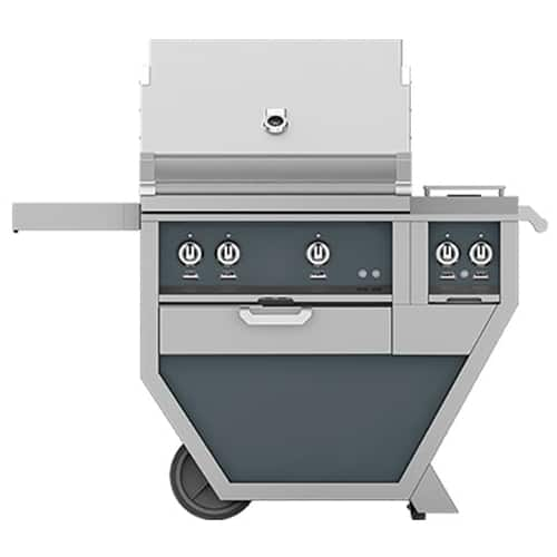 Angle View: Hestan - Deluxe Gas Grill - Pacific Fog