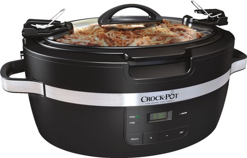 Crock-Pot - ThermoShield Cook and Carry 6-Quart Slow Cooker - Black