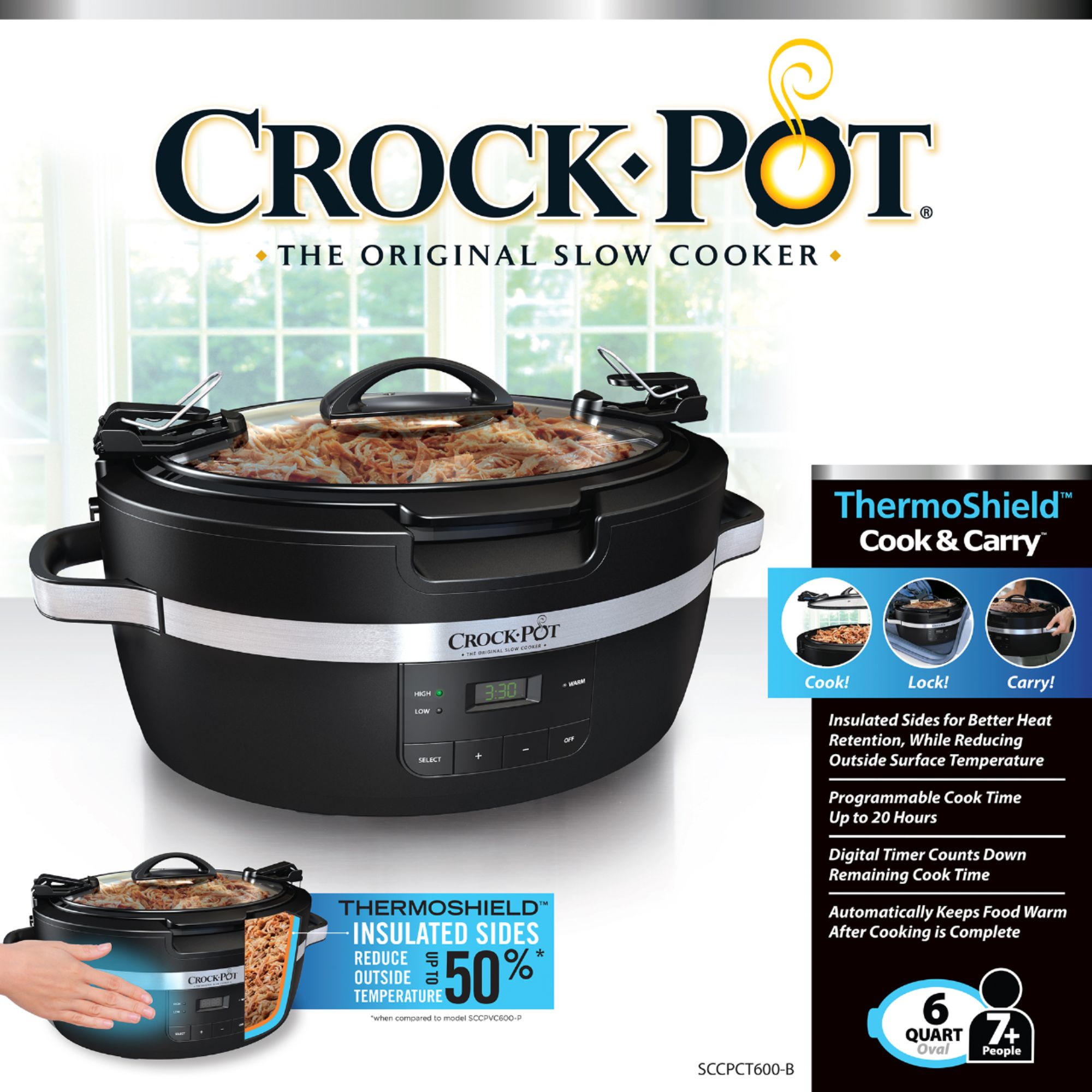 Crock-Pot 6qt Slow Cooker Stainless Steel 2096331 - Best Buy