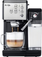 Mr. Coffee - Espresso Machine with 19 bars of pressure and Milk Frother - Stainless Steel - Front_Zoom