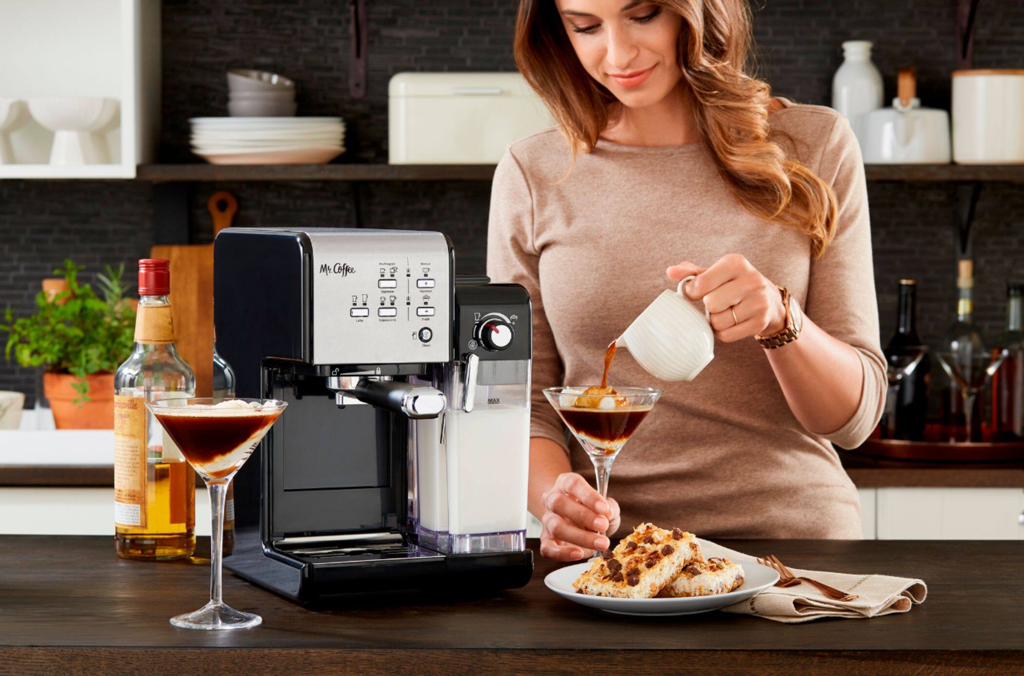 Alt View 18. Mr. Coffee - Espresso Machine with 19 bars of pressure and Milk Frother - Stainless Steel.