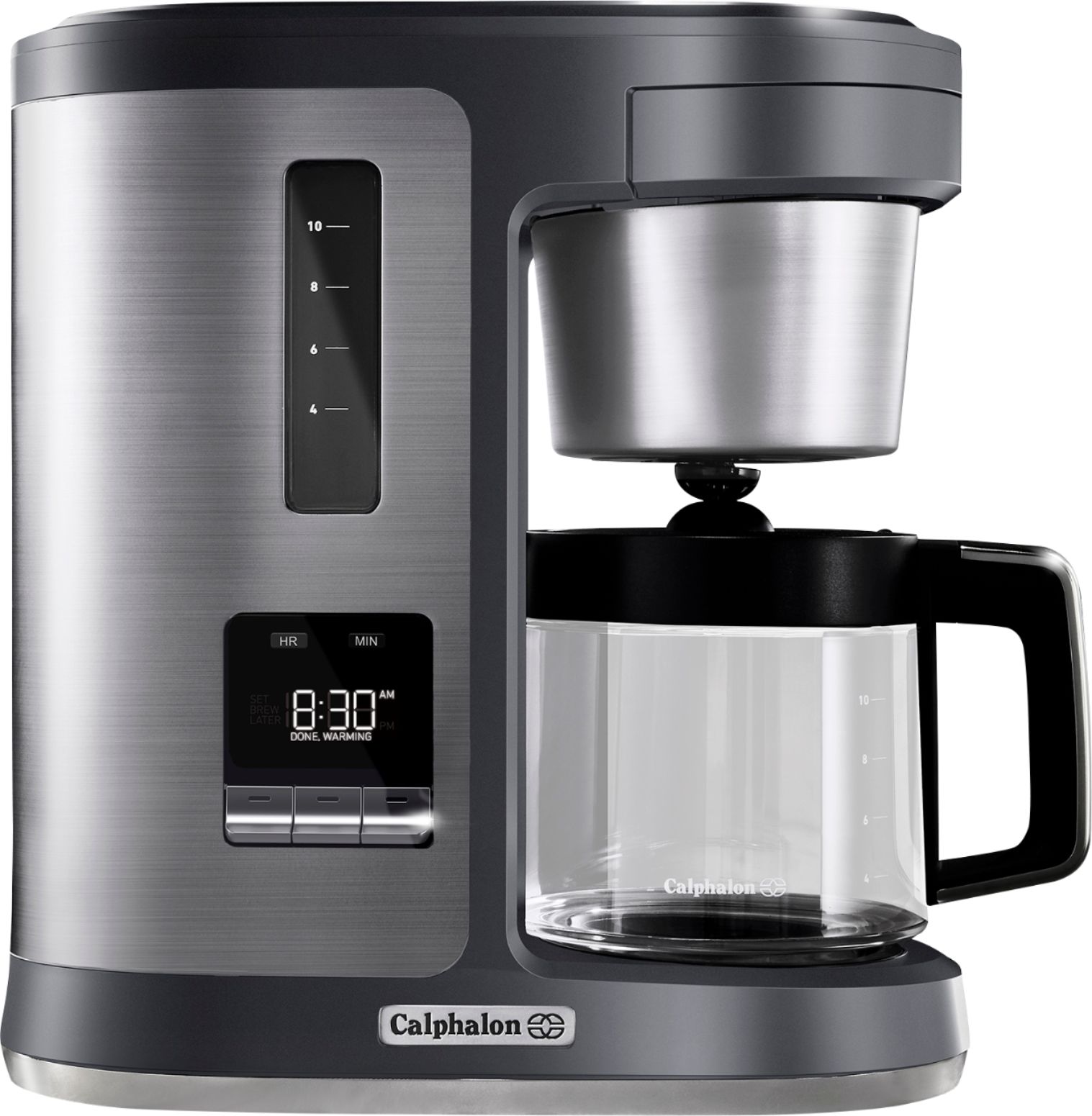 Calphalon 14-Cup Programmable Coffee Maker - Stainless Steel Drip Coffee Maker with Glass Carafe High Performance Heating