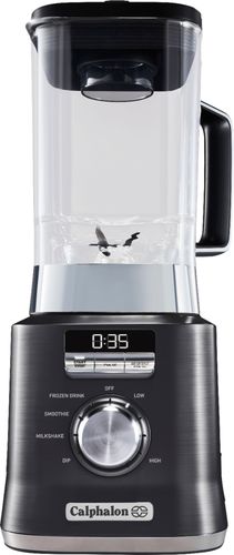 Photo 1 of Calphalon Auto-Speed 2-Liter Blender with Blend-N-Go Smoothie Cup, Dark Stainless Steel