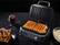 Alt View 14. Calphalon - IntelliCrisp Waffle Maker - Dark Stainless Steel.