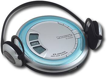 Angle Standard. Panasonic - Portable CD Player with MP3 Playback/Remote - Silver.