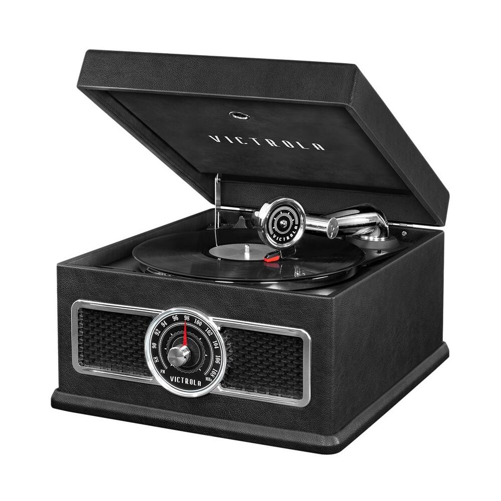 Front. Victrola - Bluetooth Stereo Audio System - Black.