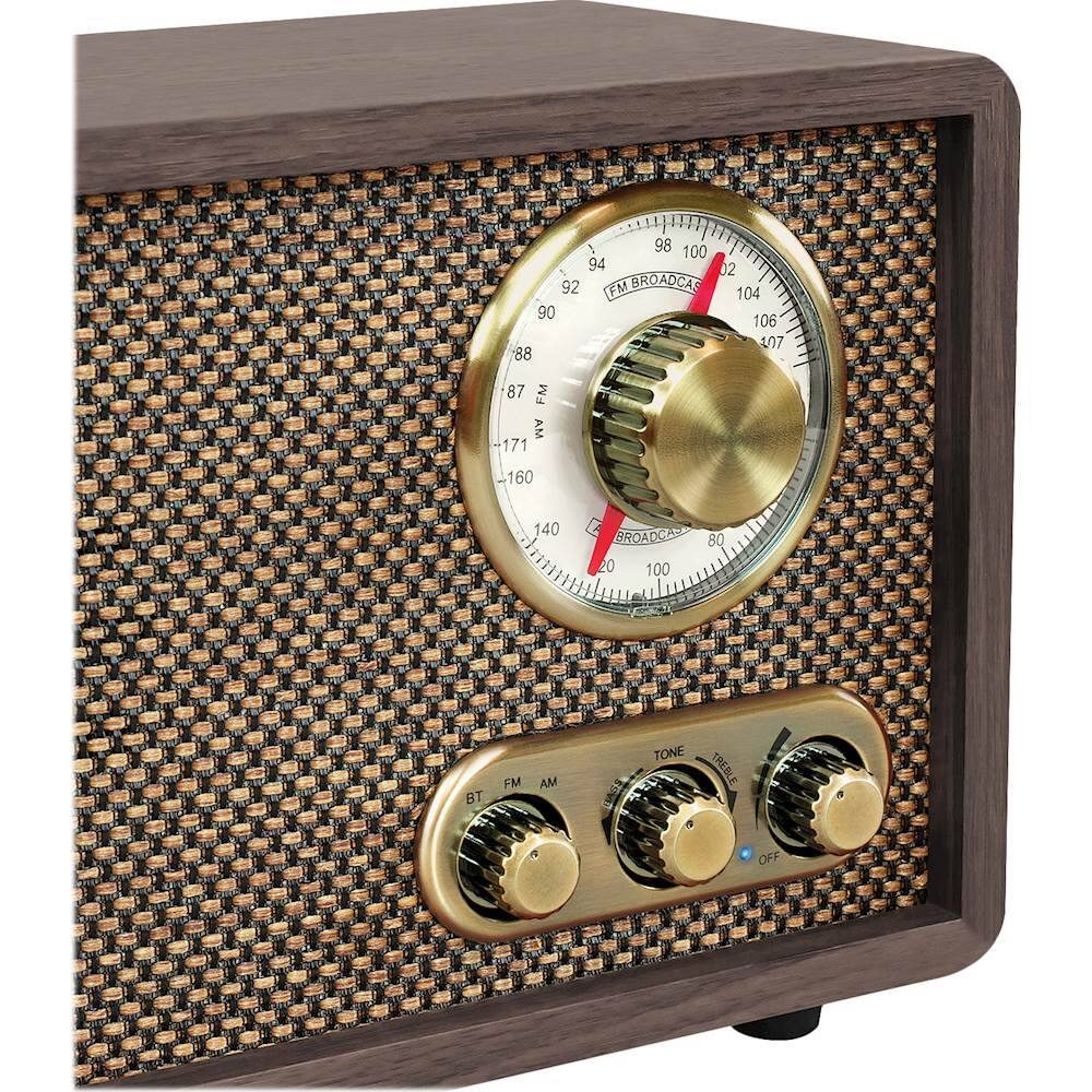 Alt View 12. Victrola - Retro Wood Bluetooth AM/FM Radio - Espresso.
