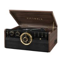Victrola - Bluetooth Audio System - Gold/Brown/Black - Front_Zoom