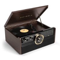 Victrola - Bluetooth Audio System - Gold/Brown/Black - Front_Zoom
