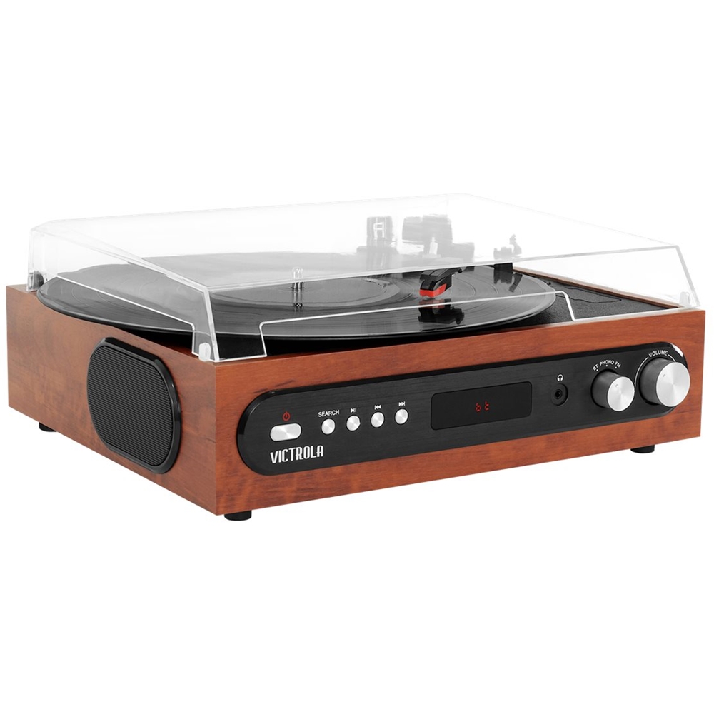 Left View: Victrola - Pro Stereo Turntable - Silver