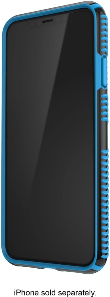 presidio glossy grip case for apple iphone xs max - black/neptune blue