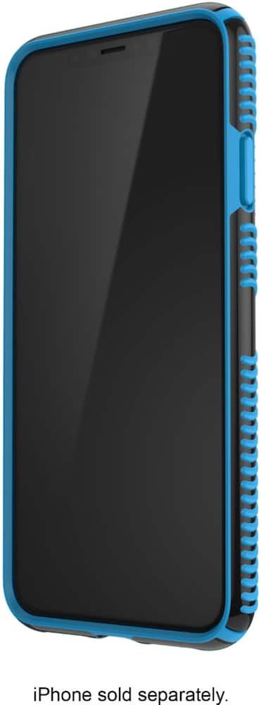 presidio glossy grip case for apple iphone xs max - black/neptune blue presidio glossy grip case for apple iphone xs max - black/neptune blue