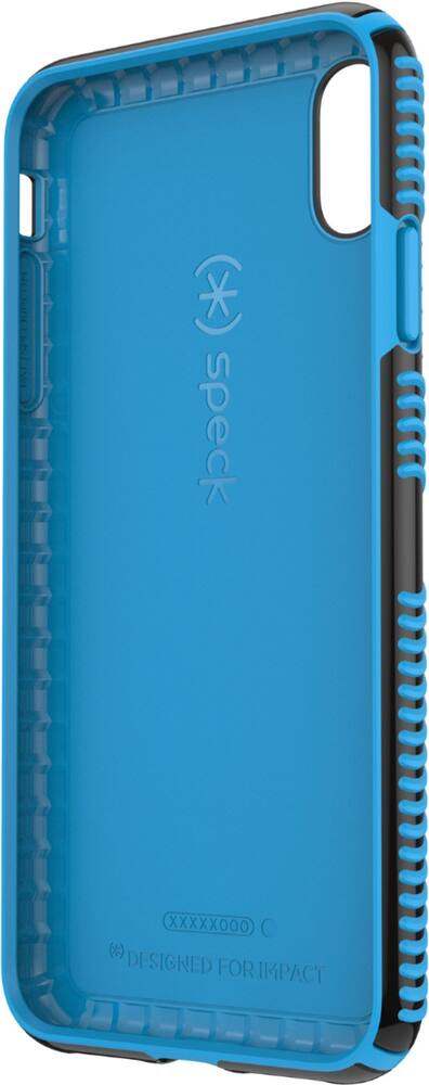 presidio glossy grip case for apple iphone xs max - black/neptune blue presidio glossy grip case for apple iphone xs max - black/neptune blue