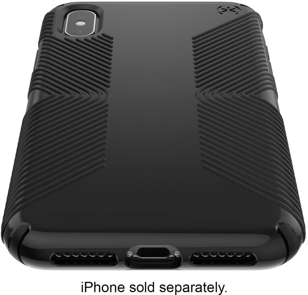 presidio glossy grip case for apple iphone xs max - black