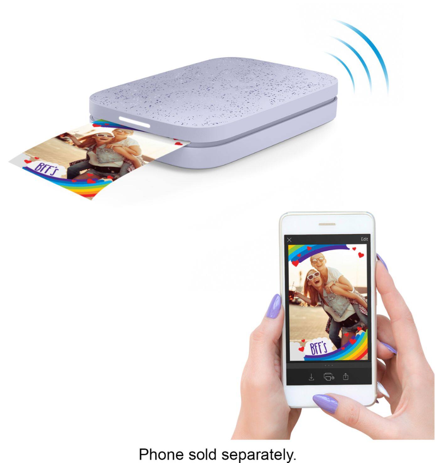 Best Buy HP Sprocket 2nd Edition Instant Photo Printer Lilac 1AS91AB1H