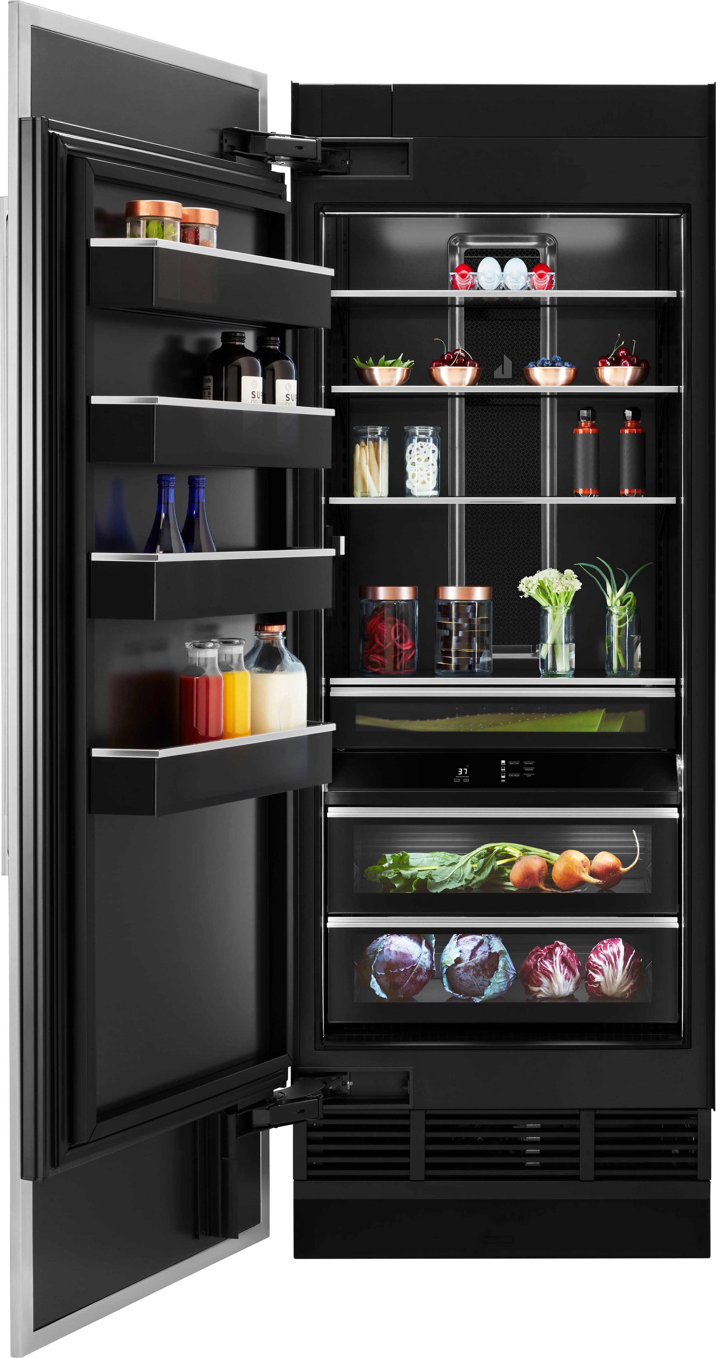 Alt View 2. JennAir - 17 Cu. Ft. Built-In Refrigerator - Custom Panel Ready.