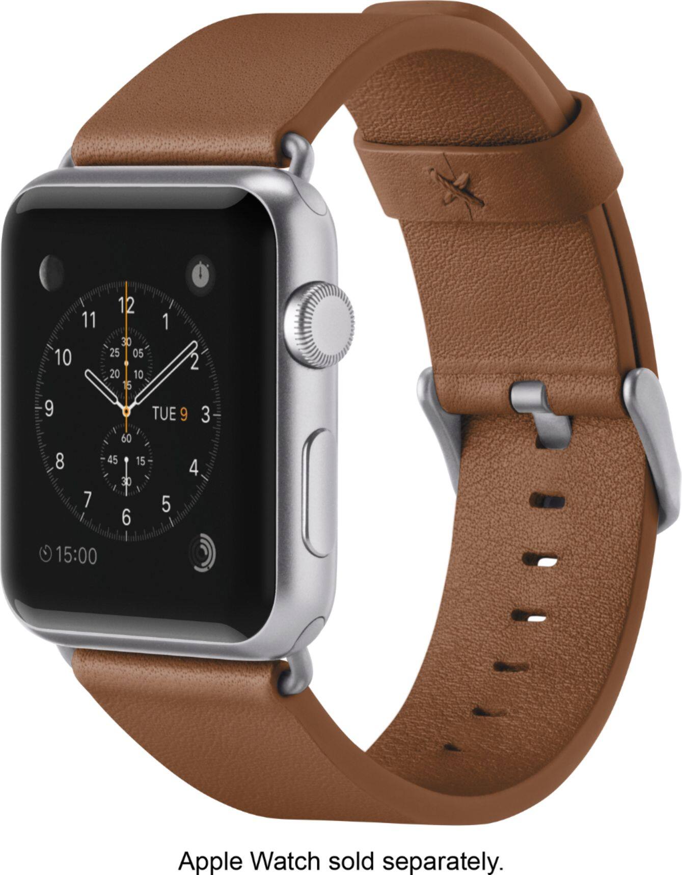 Angle. Belkin - Classic Leather Watch Band for Apple Watch™ 38mm/40mm - Tan.