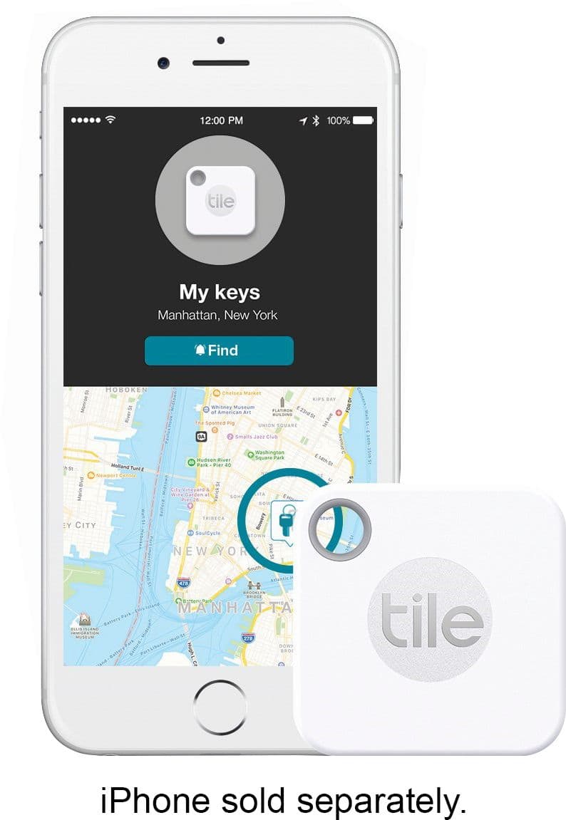 Alt View 17. Tile by Life360 - Mate & Slim Combo (2018) Item Trackers (4-Pack) - White.