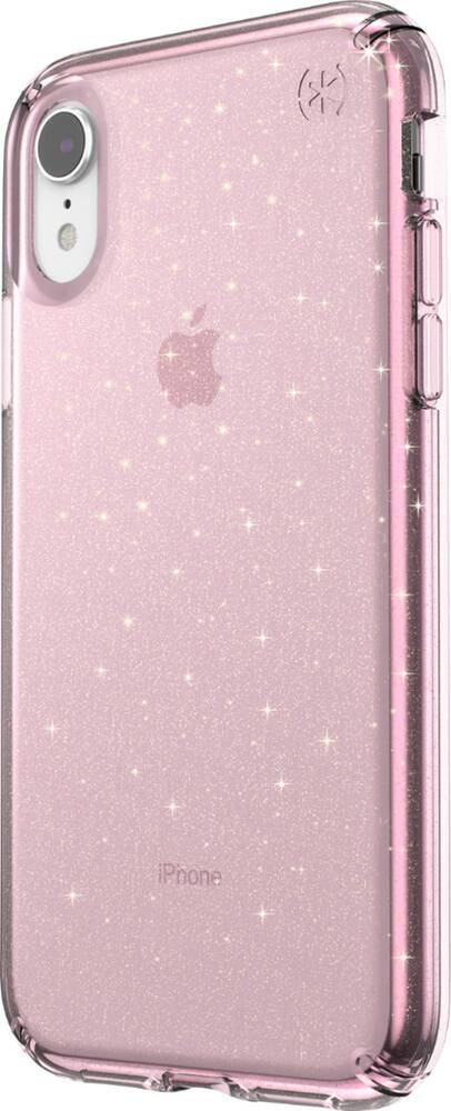 presidio clear + glitter case for apple iphone xr - bella pink with gold glitter presidio clear + glitter case for apple iphone xr - bella pink with gold glitter