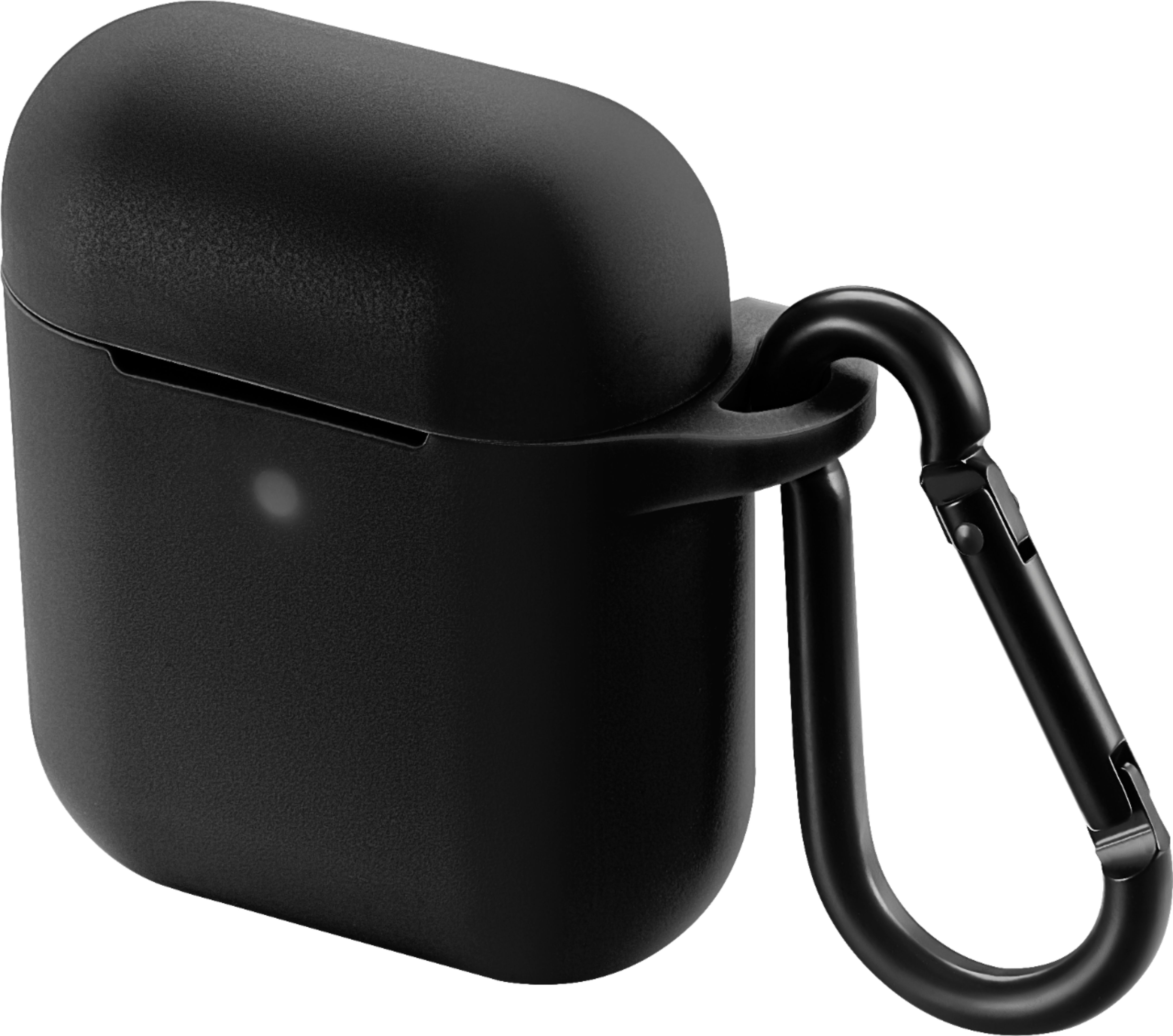 Left View: PodPocket - Case for Apple AirPods - Midnight Black