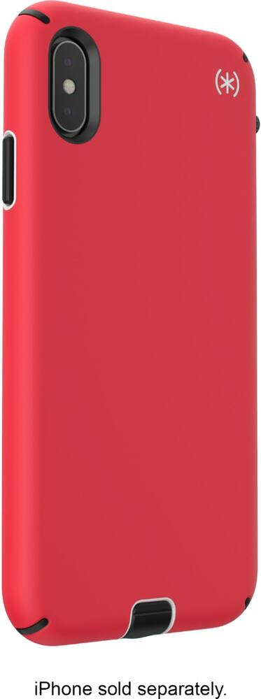 presidio sport case for apple iphone xs max - black/heartrate red