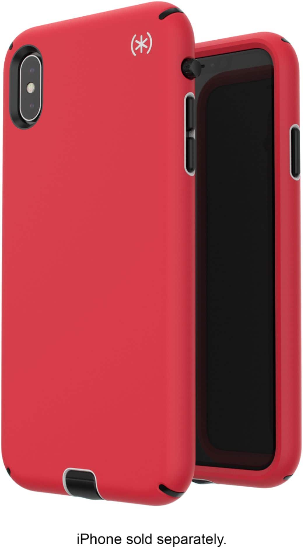 Alt View 11. Speck - Presidio Sport Case for Apple® iPhone® XS Max - Black/Heartrate Red.