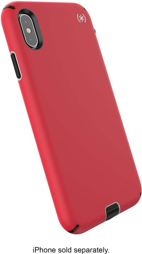 presidio sport case for apple iphone xs max - black/heartrate red