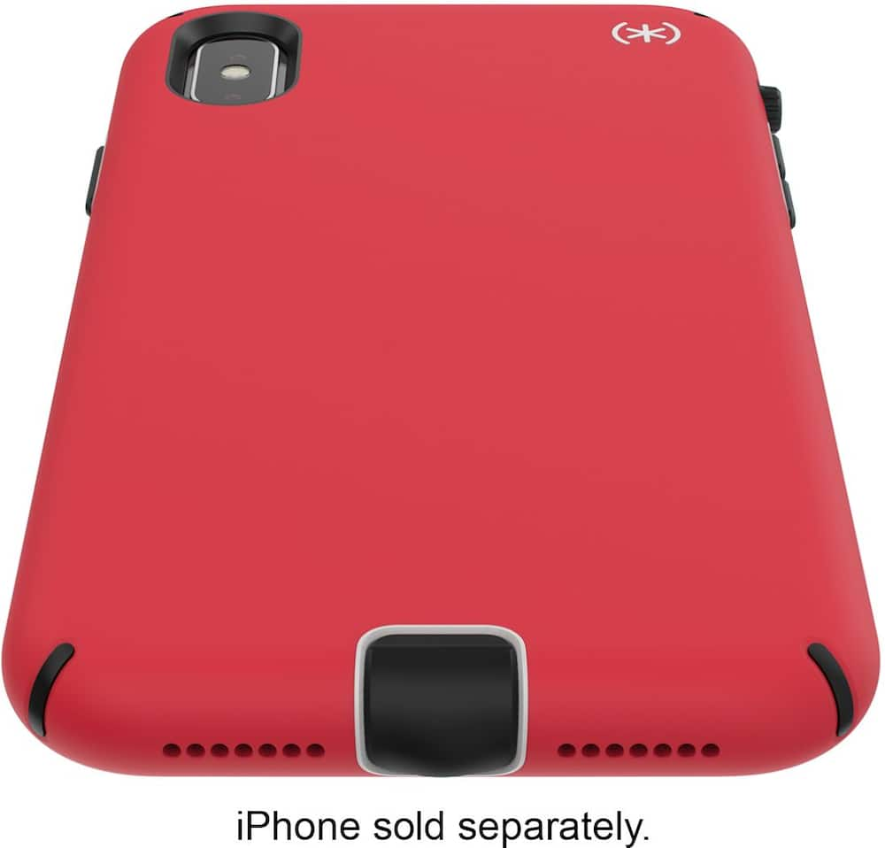 presidio sport case for apple iphone xs max - black/heartrate red