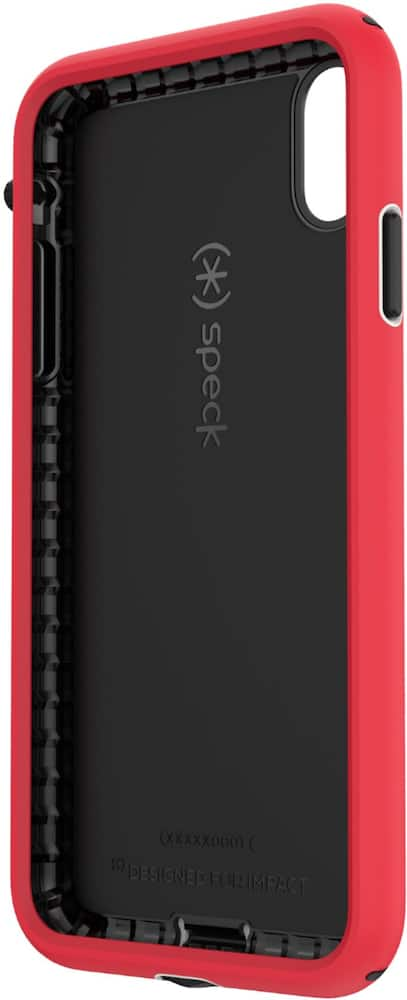 presidio sport case for apple iphone xs max - black/heartrate red