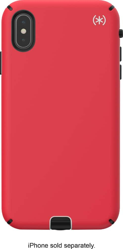 presidio sport case for apple iphone xs max - black/heartrate red