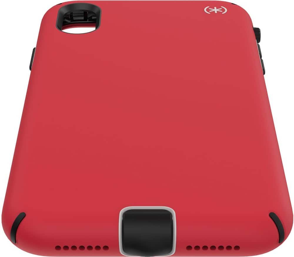 presidio sport case for apple iphone xs max - black/heartrate red