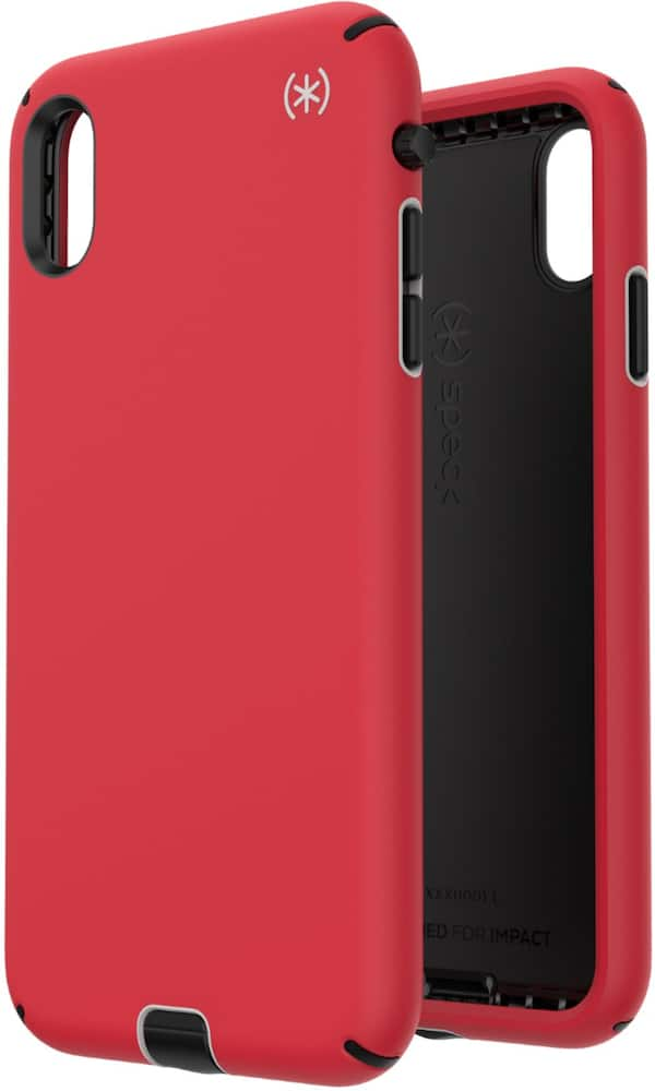 presidio sport case for apple iphone xs max - black/heartrate red