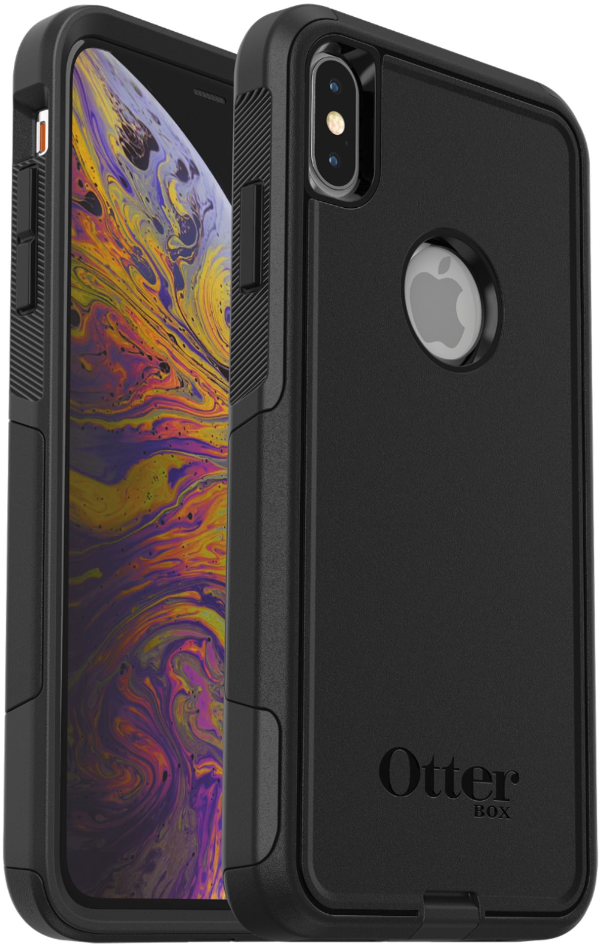 Dove White Marble + PopSockets PopGrip Black Bundle: OtterBox Commuter Series Case for iPhone Xs Max 