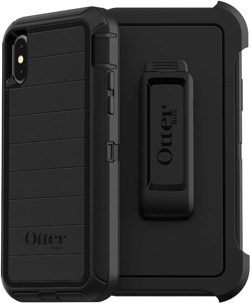 defender series pro case for apple iphone x and xs - black defender series pro case for apple iphone x and xs - black