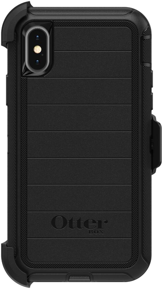 defender series pro case for apple iphone x and xs - black defender series pro case for apple iphone x and xs - black