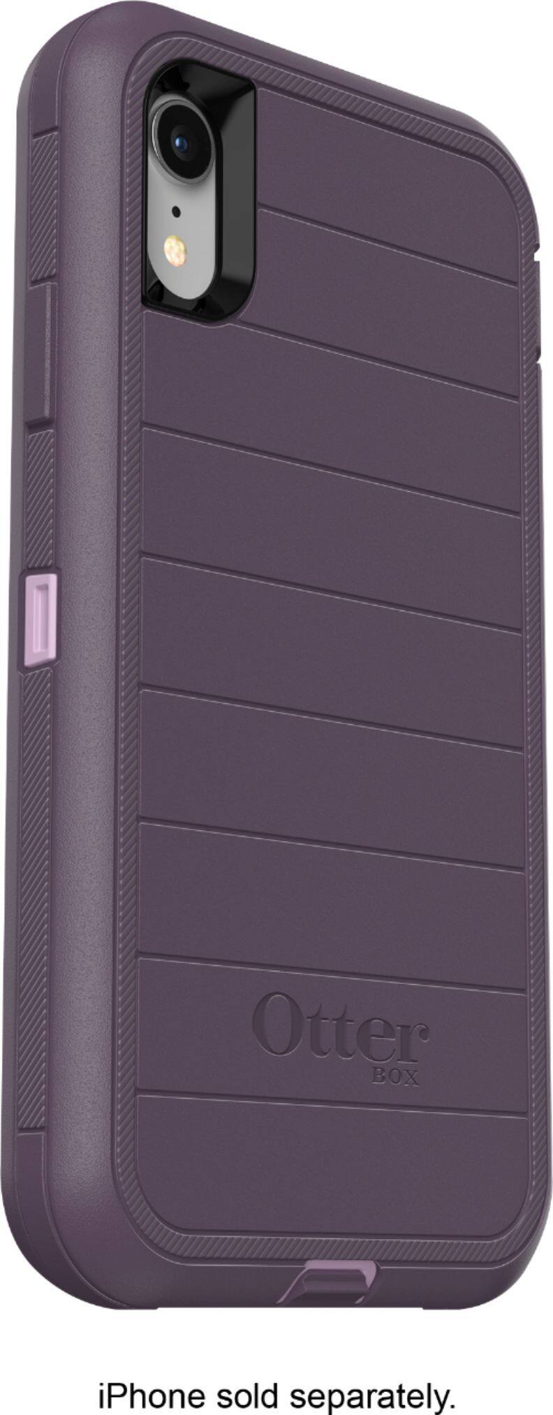 Angle. OtterBox - Defender Series Pro Case for Apple® iPhone® XR - Purple Nebula.