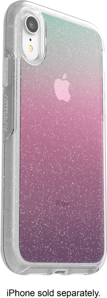 symmetry series clear case for apple iphone xr - silver flake/clear gradient energy symmetry series clear case for apple iphone xr - silver flake/clear gradient energy