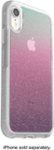 Angle. OtterBox - Symmetry Series Clear Case for Apple® iPhone® XR - Silver Flake/Clear Gradient Energy.