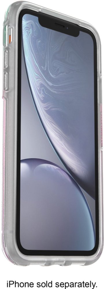symmetry series clear case for apple iphone xr - silver flake/clear gradient energy
