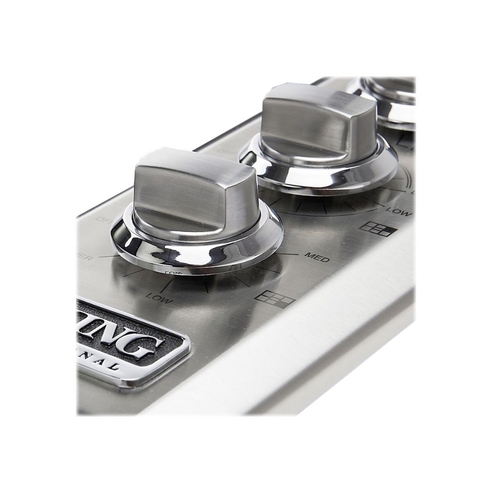 Left View: Viking - Control Knob Set for Professional 5 Series VICU53014BST - Stainless steel