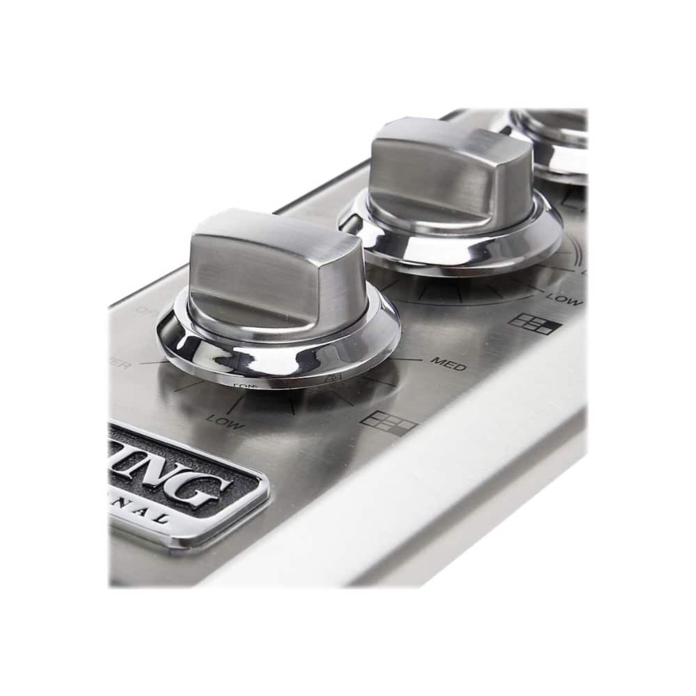 Left. Viking - Control Knob Set for Professional 5 Series VICU53014BST - Stainless Steel.