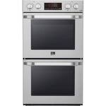 LG - STUDIO 30" Built-In Double Electric Convection Wall Oven - Stainless steel - Front_Standard